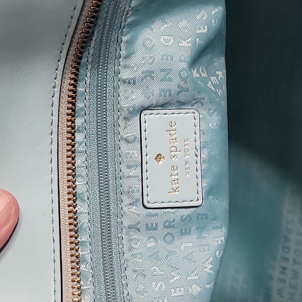 Kate Spade Large Margareta Sawyer Street Tote Baby Blue - Picture 8 of 11